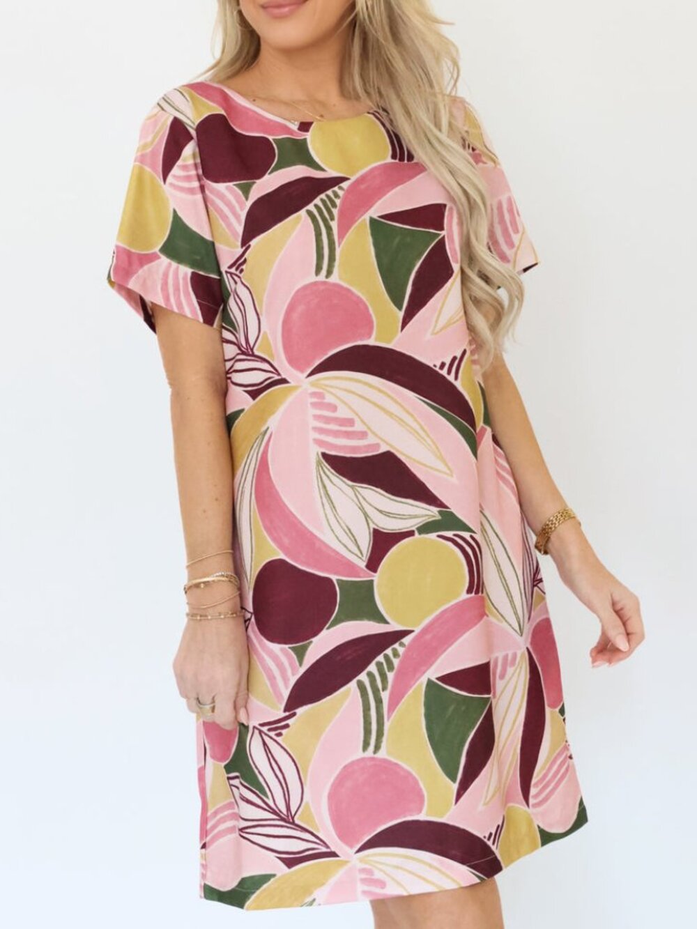 Molly Bracken Botanical Print Mini Dress